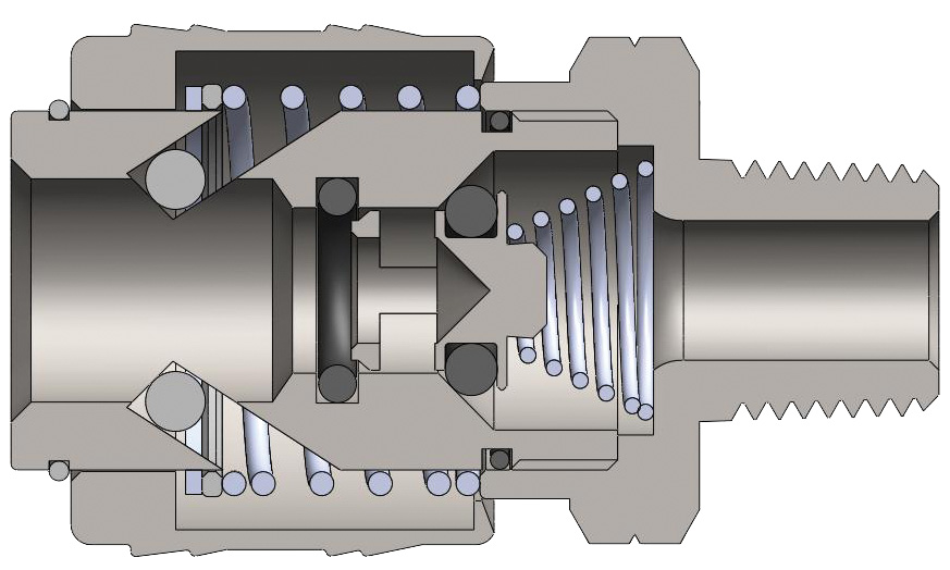 M-SERIES ARO PNEUMATIC AUTOMATIC MALE THREADED COUPLER